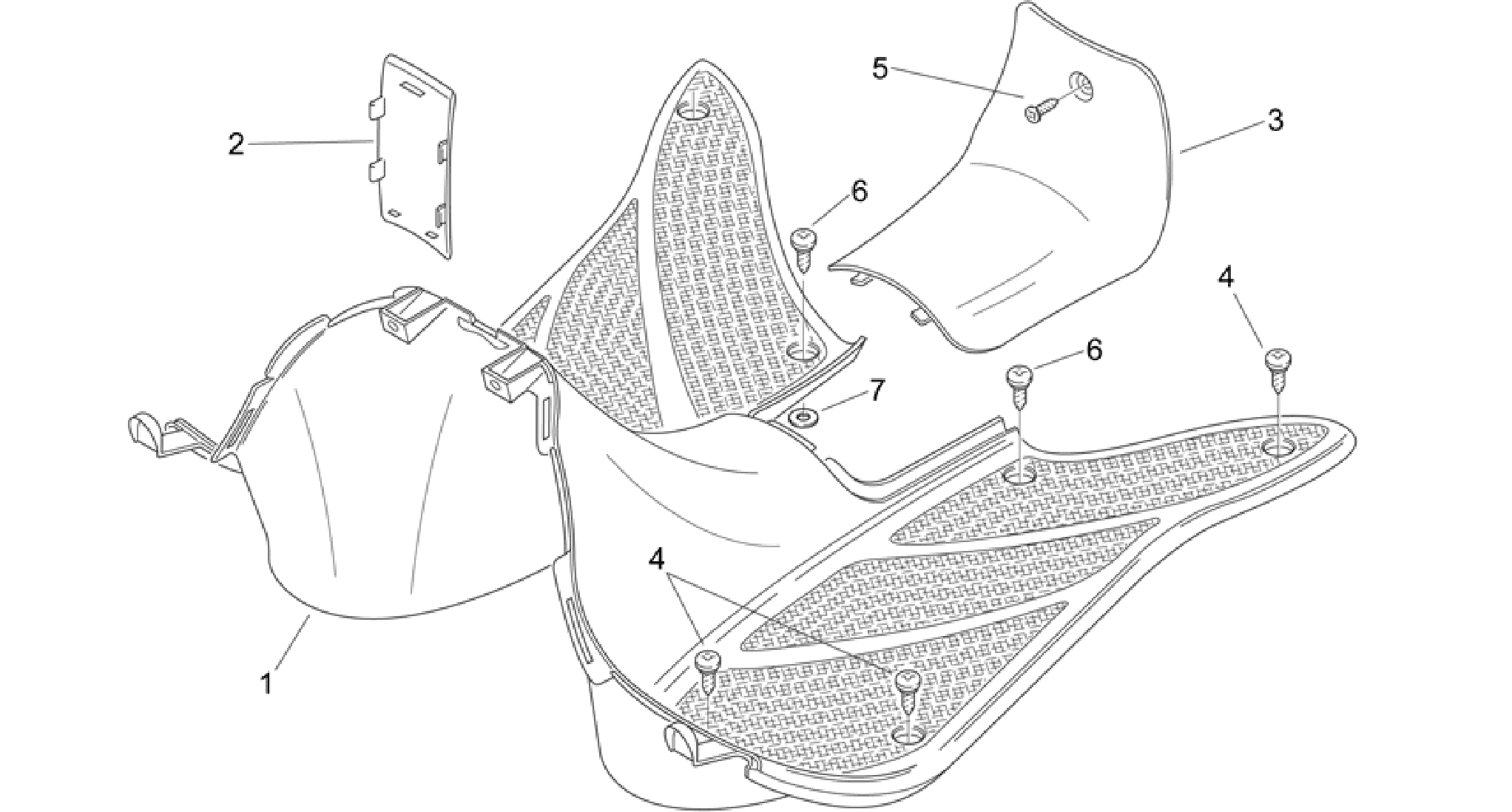 Central body - Floor panel