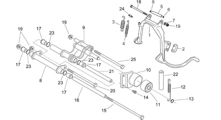 Central stand - Connecting rod