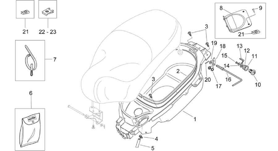 Helmet compartment