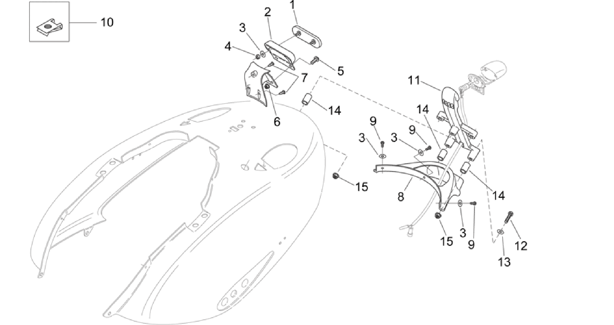Rear body - Plate holder