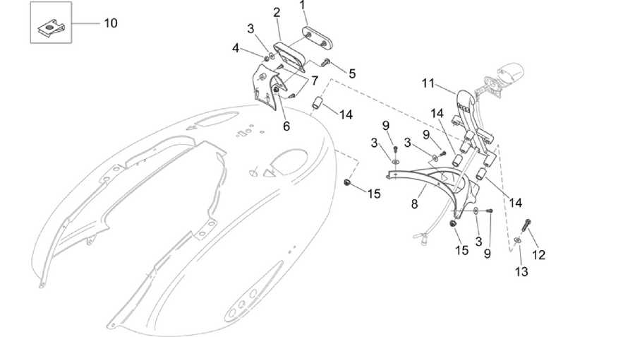 Rear body - Plate holder