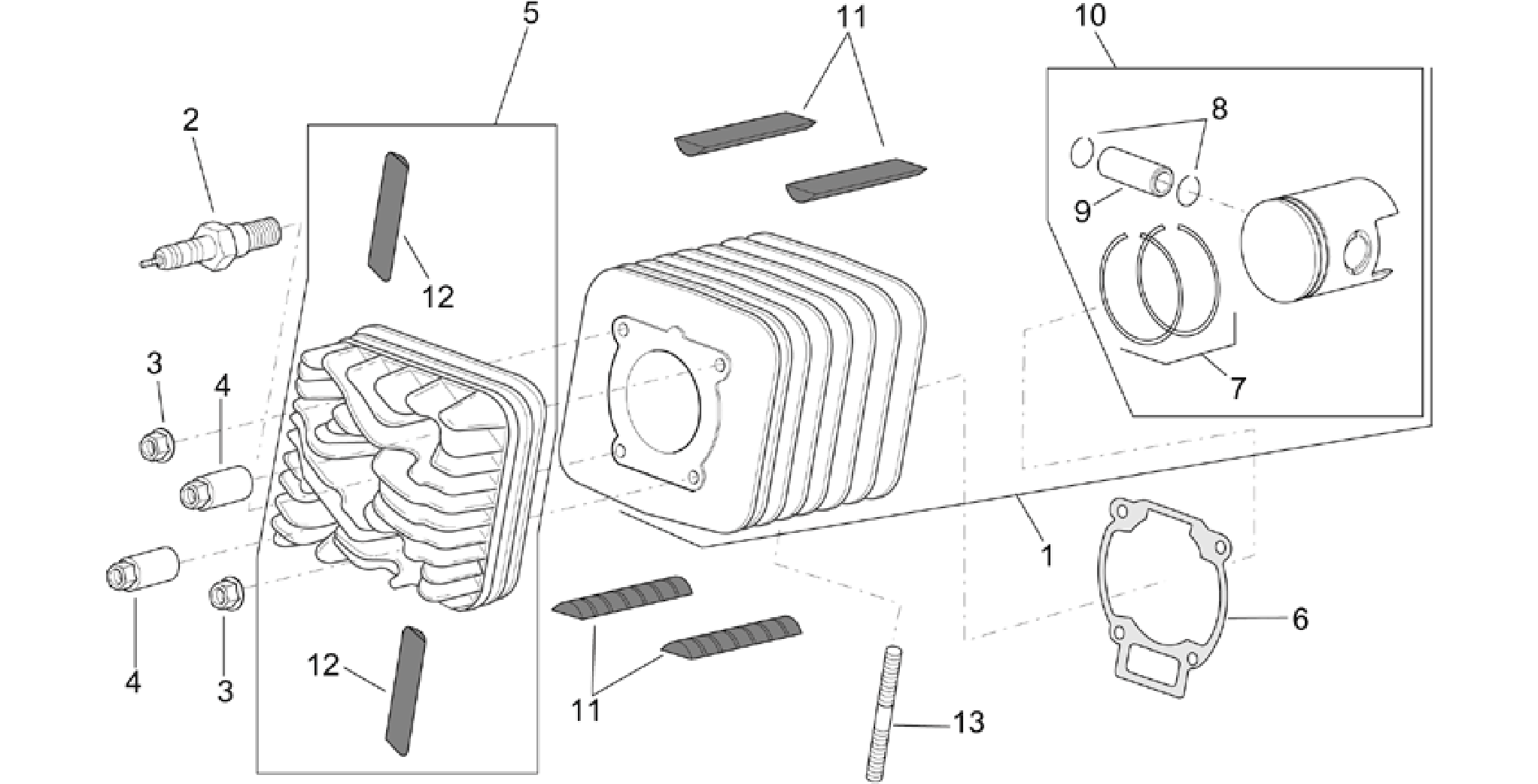 Head - Cylinder - Piston