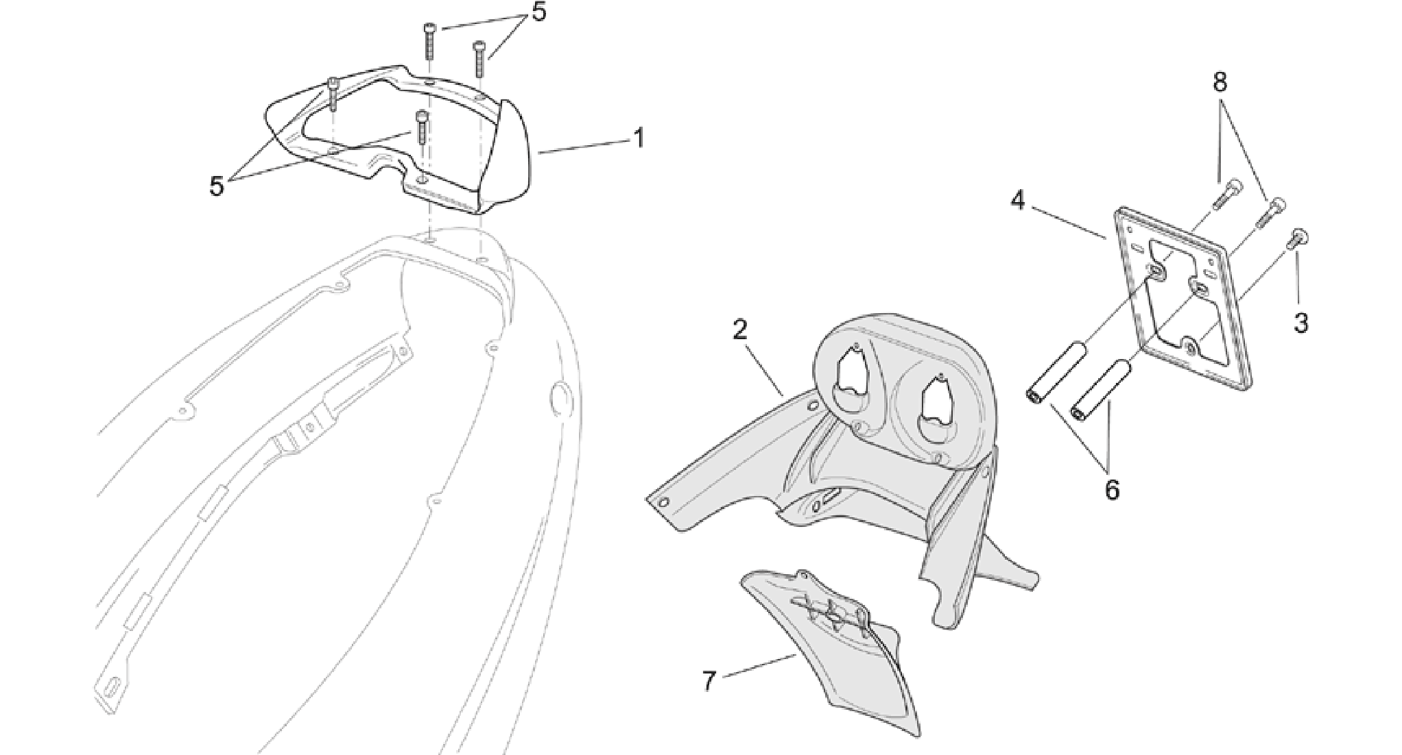 Rear body - Plate holder