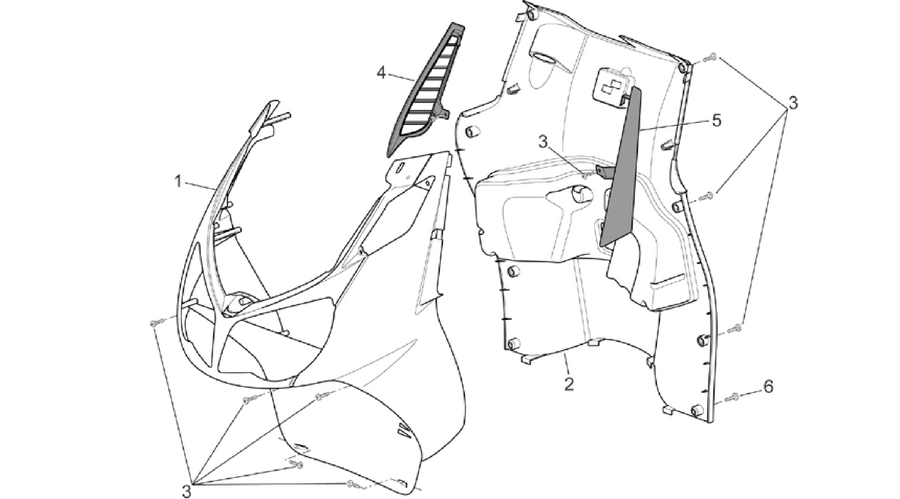 Front body - Internal shield