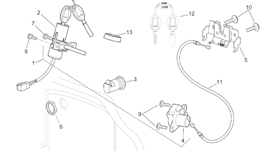 Lock hardware kit