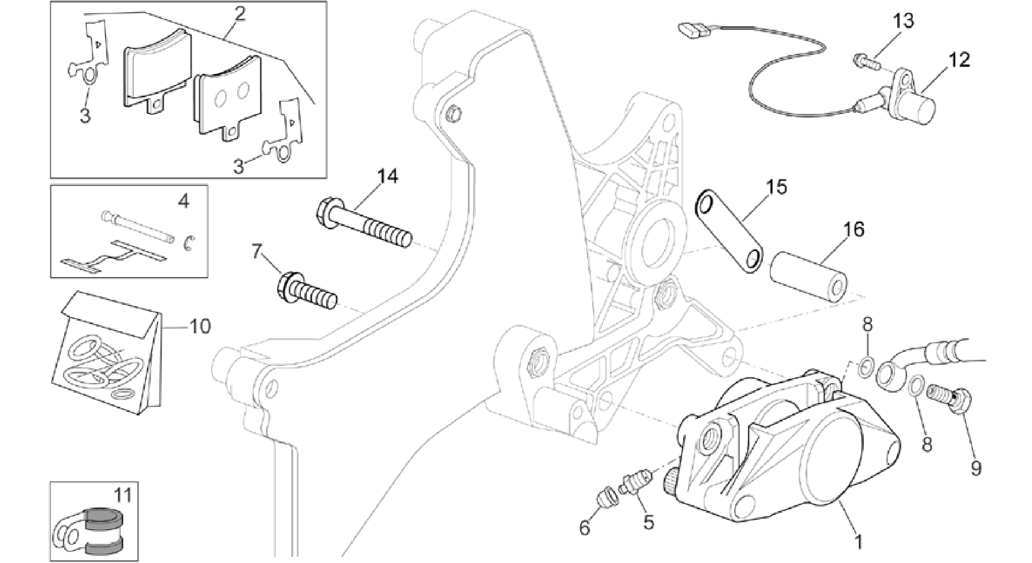 Rear caliper