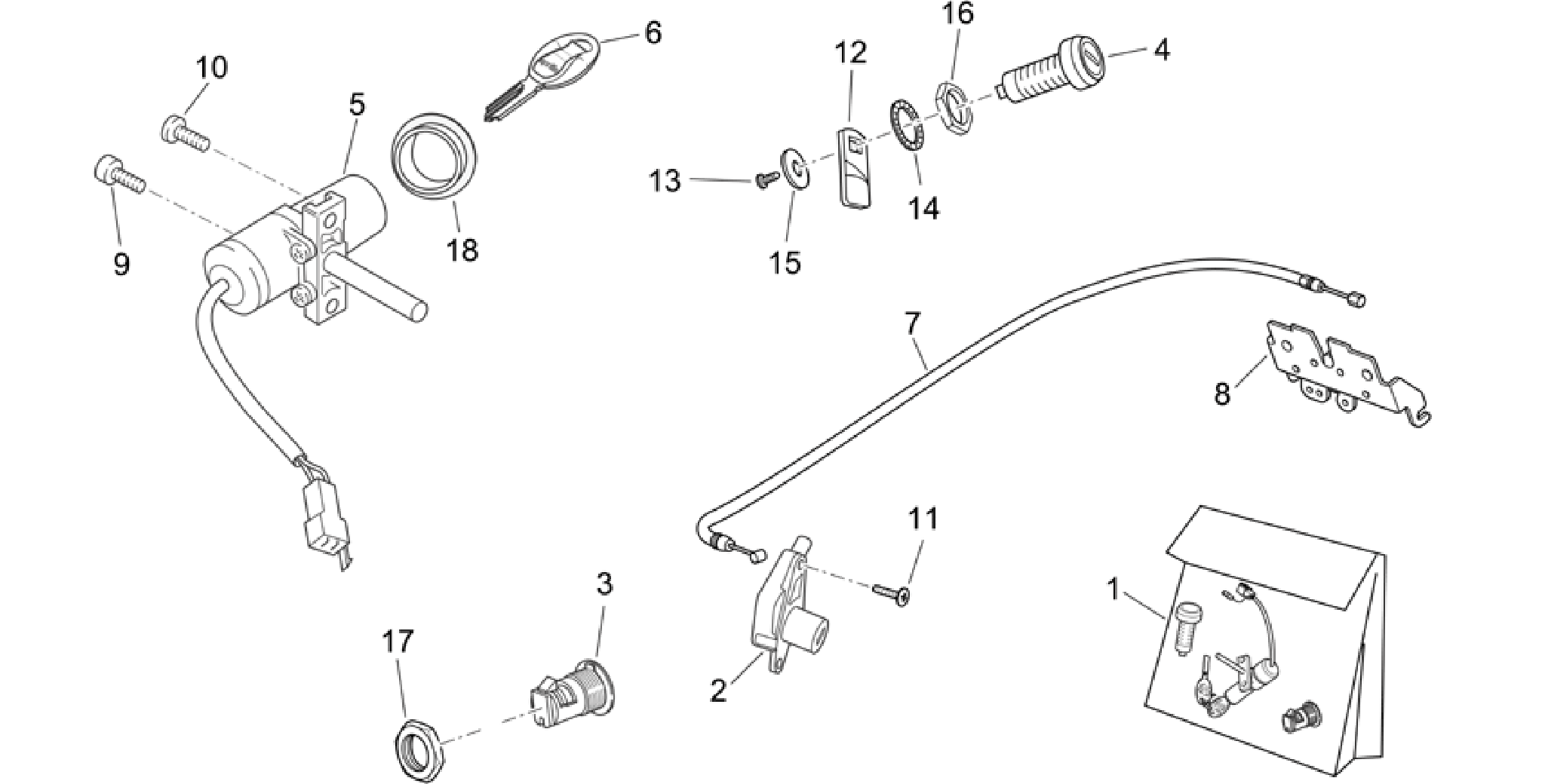 Lock hardware kit