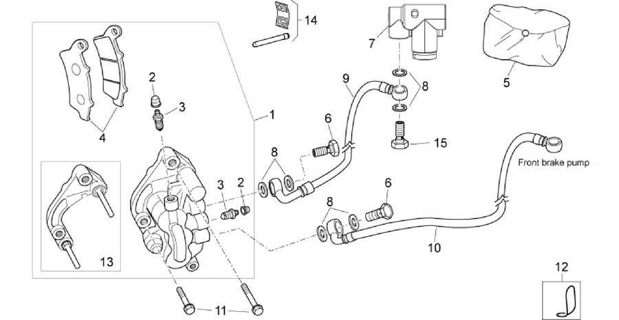 Front brake caliper