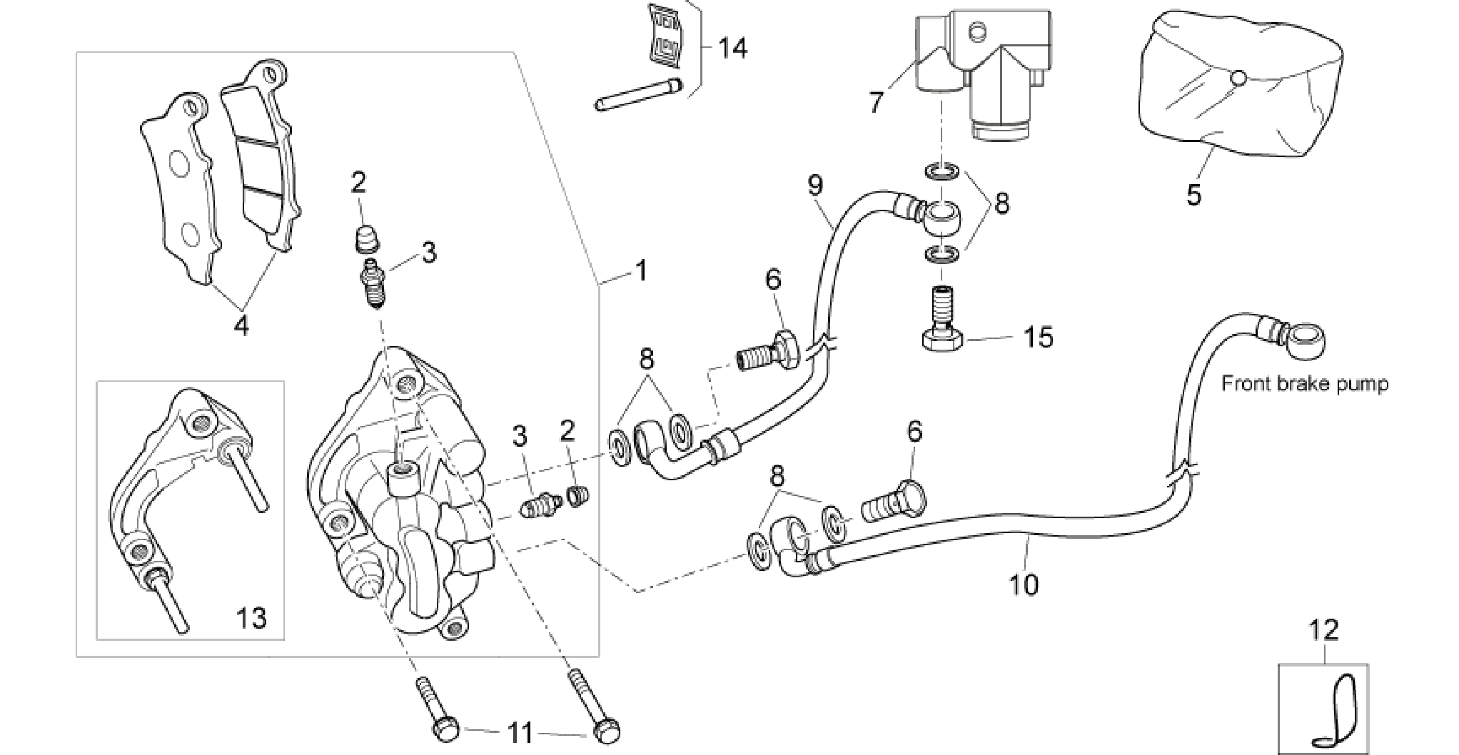Front brake caliper