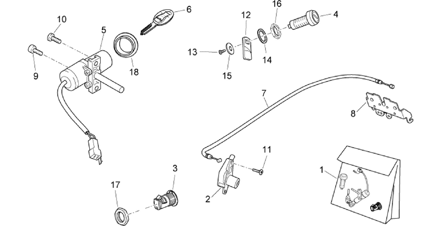 Lock hardware kit
