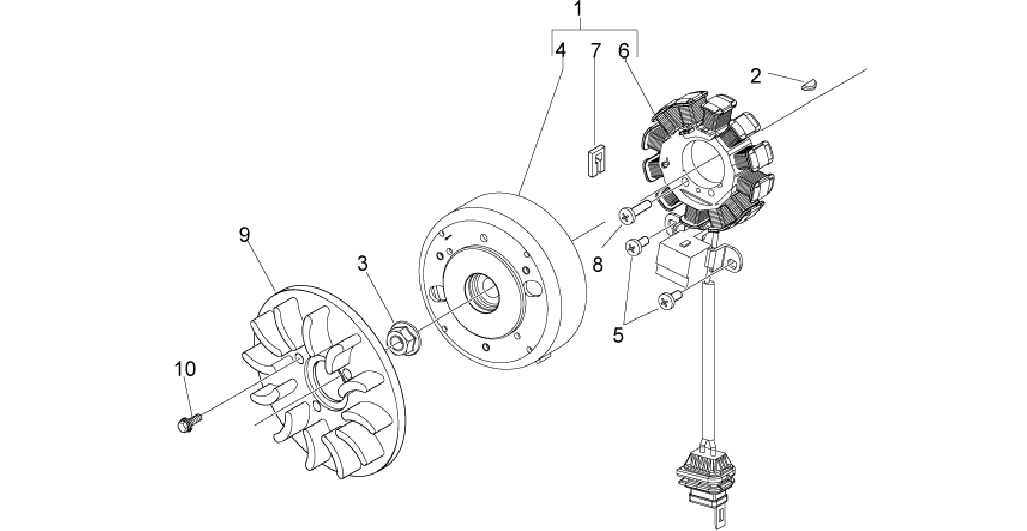 Flywheel magneto