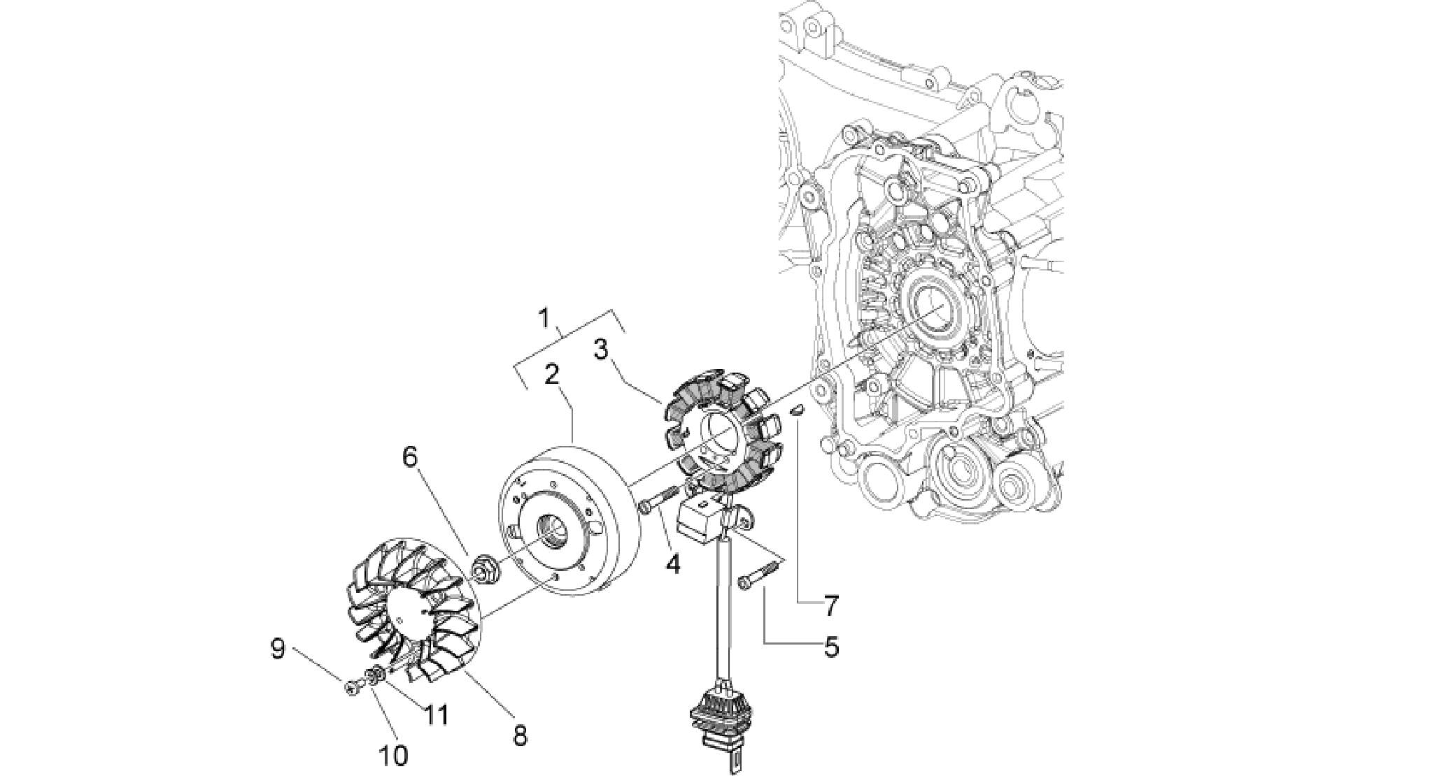 Flywheel magneto