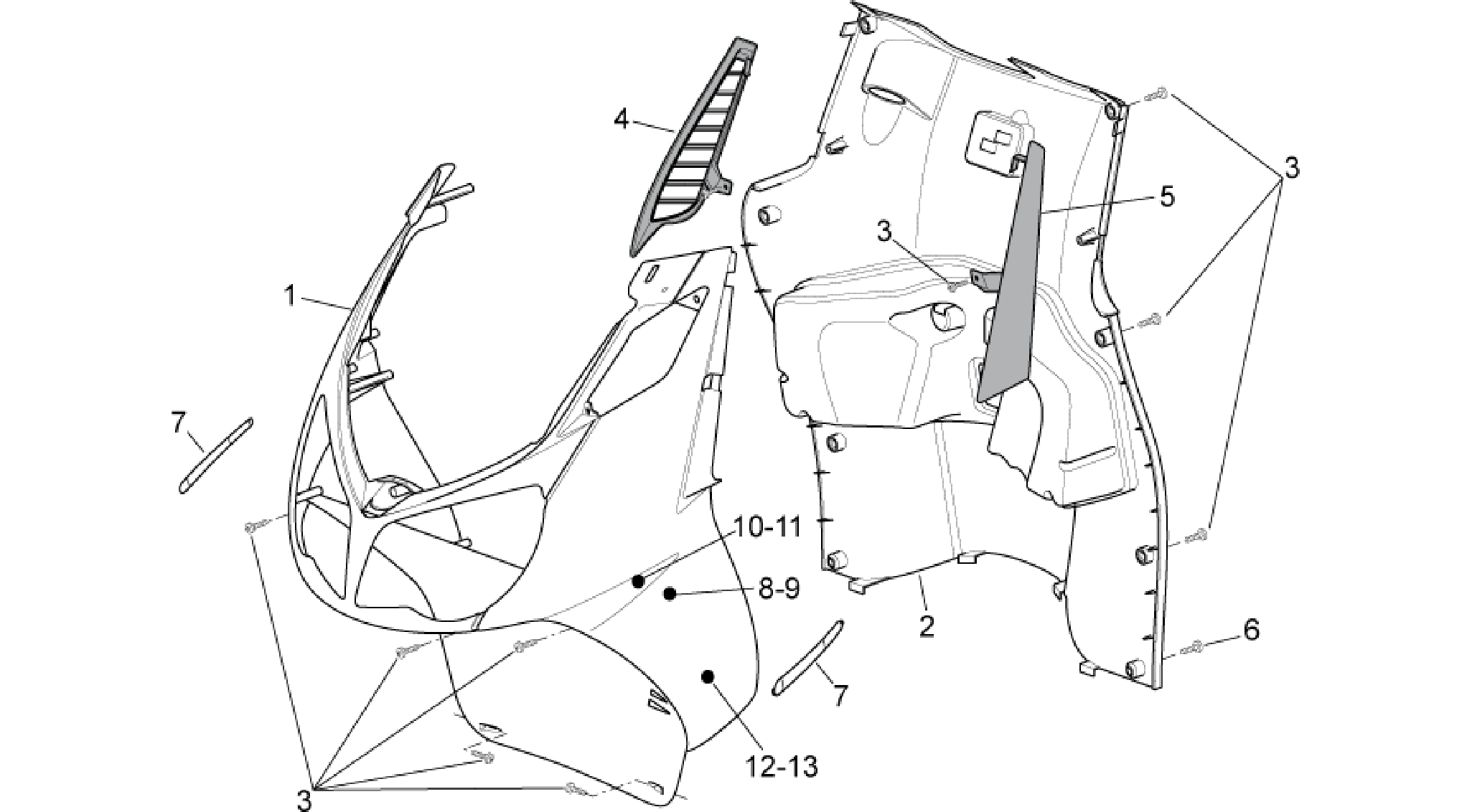 Front body - Internal shield