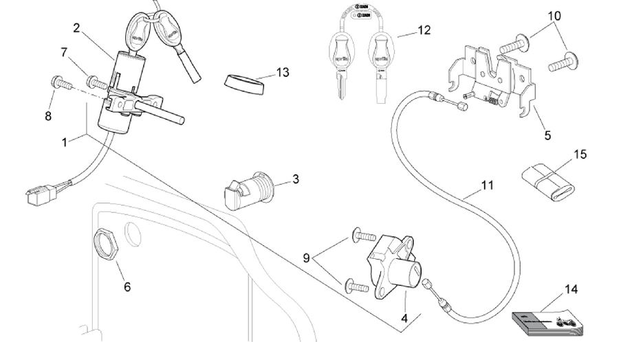 Lock hardware kit