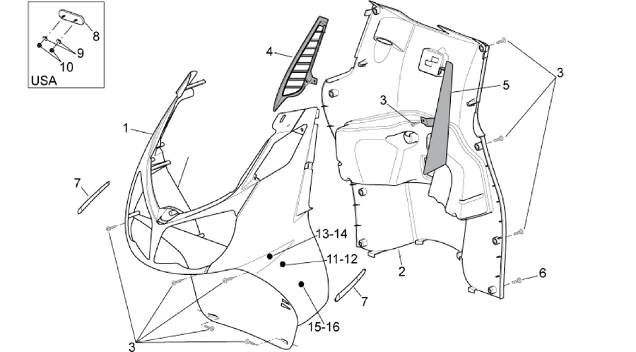 Front body - Internal shield