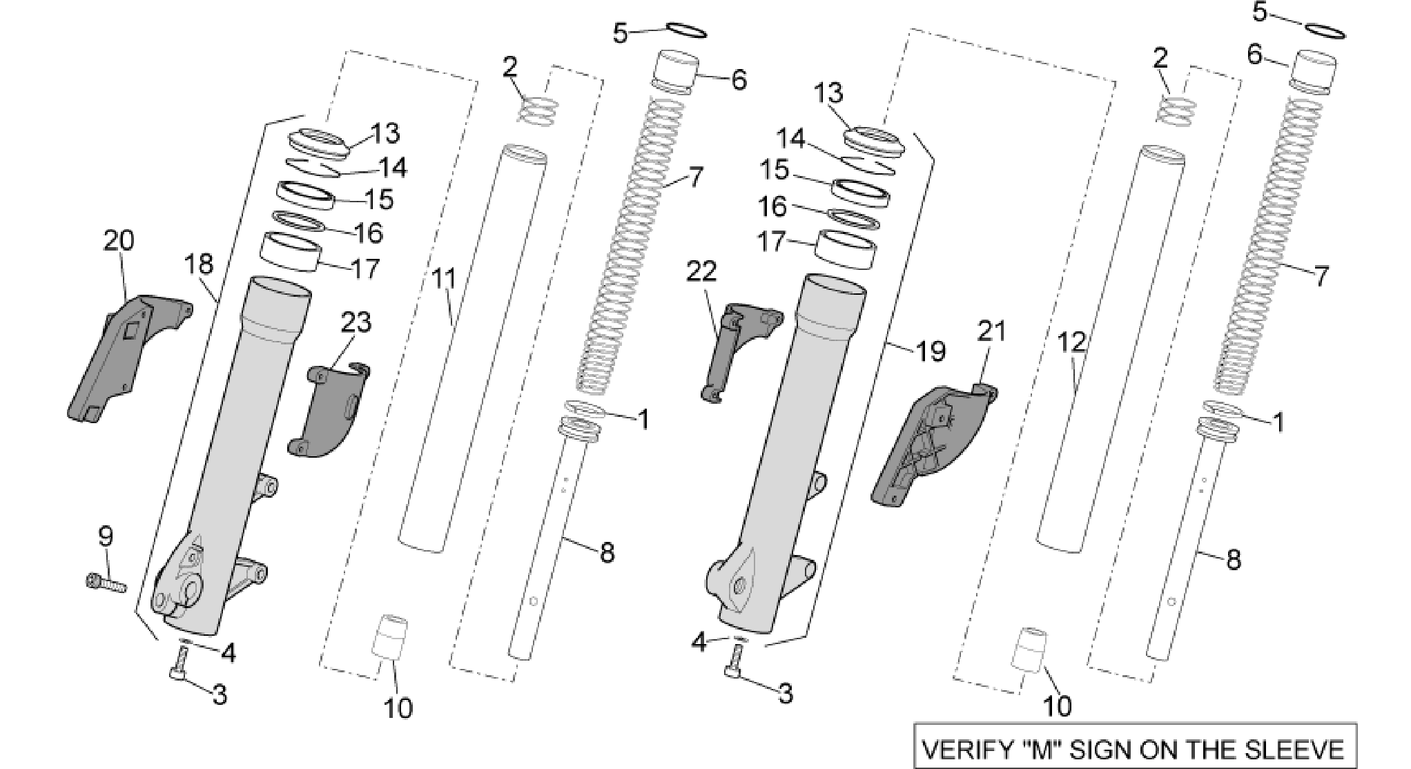 Marzocchi front fork - Hubs, sleeves