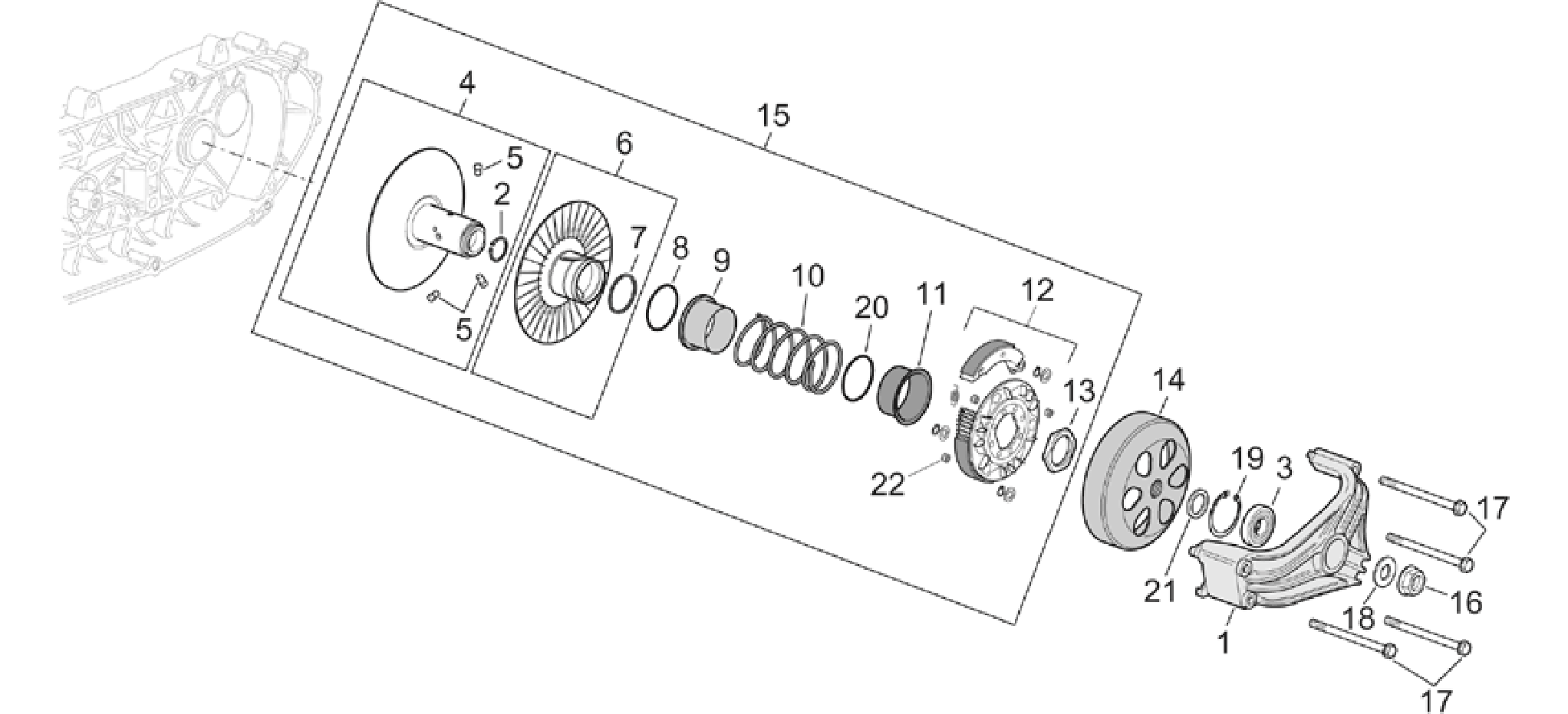 Pulley assy., driven