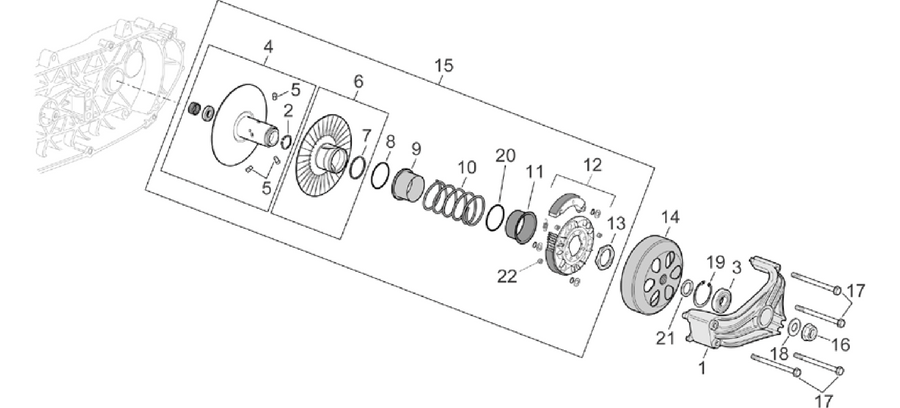 Pulley assy., driven
