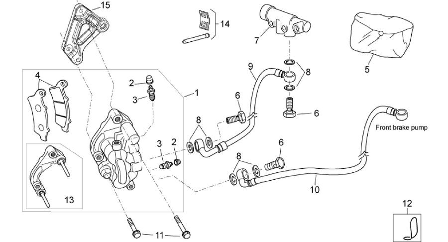 Front brake caliper