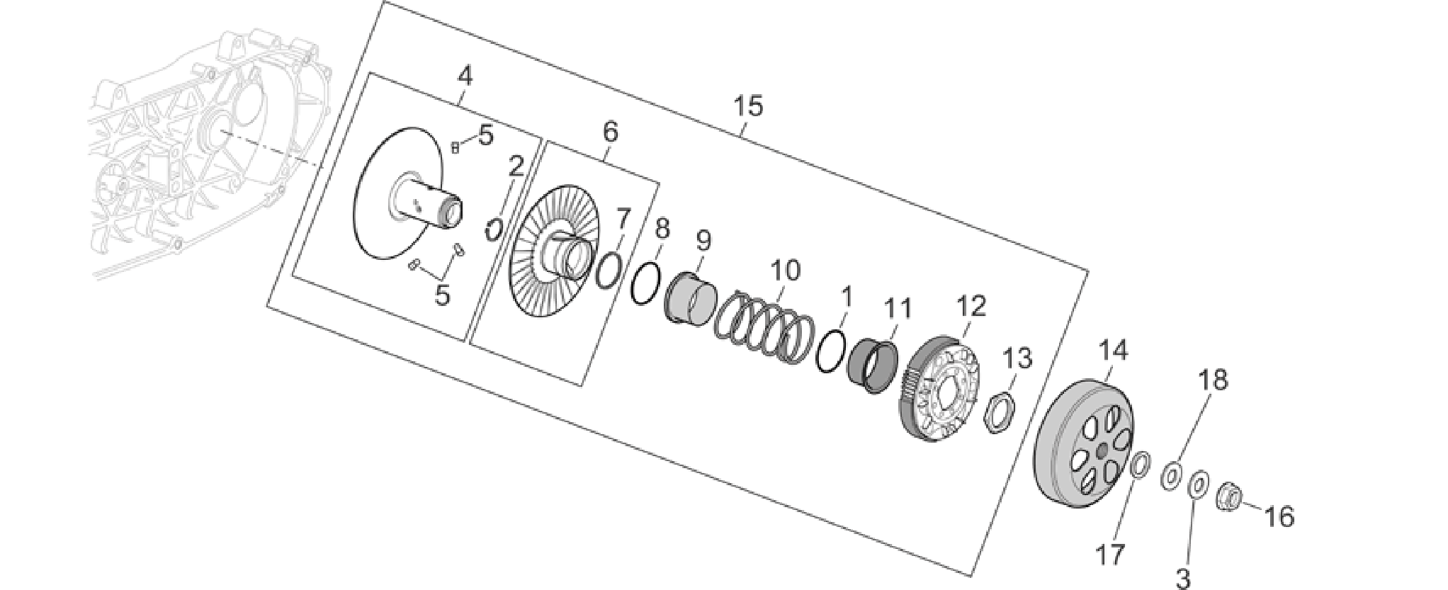 Pulley assy., driven