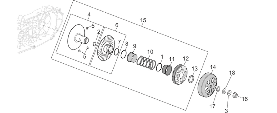 Pulley assy., driven