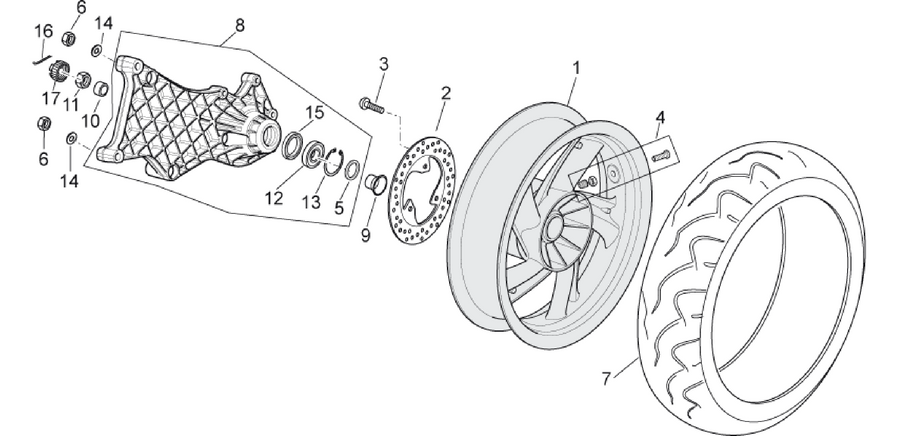 Rear wheel