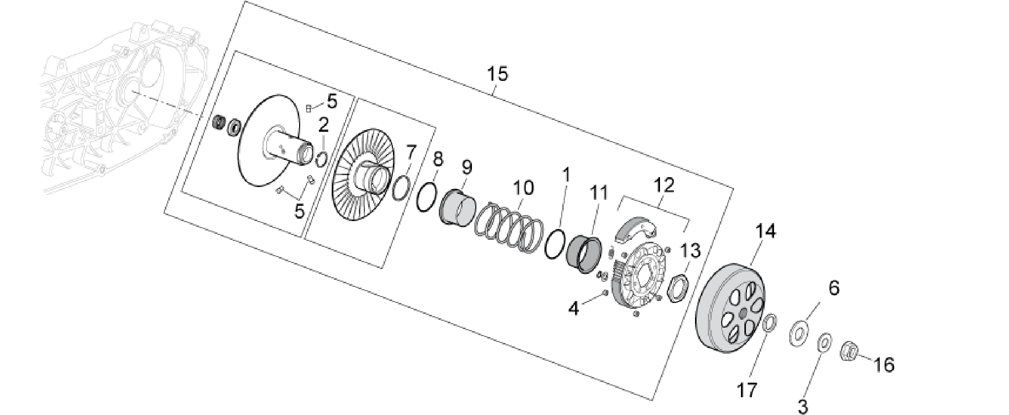 Pulley assy., driven