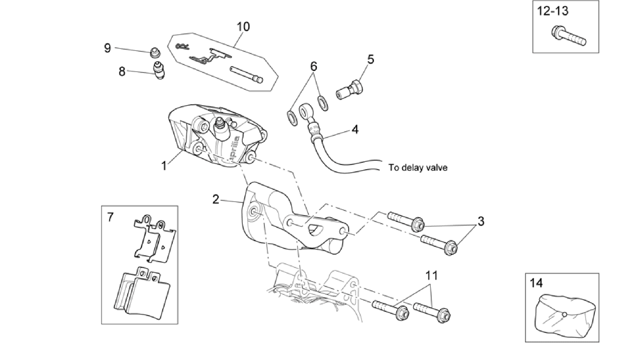 Rear brake caliper