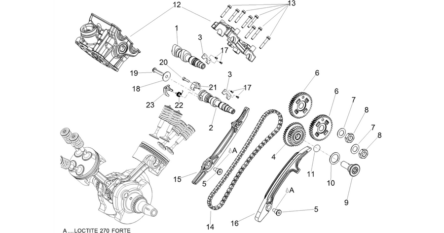 Rear cylinder timing system