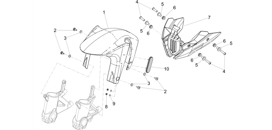Front mudguard-Pillar