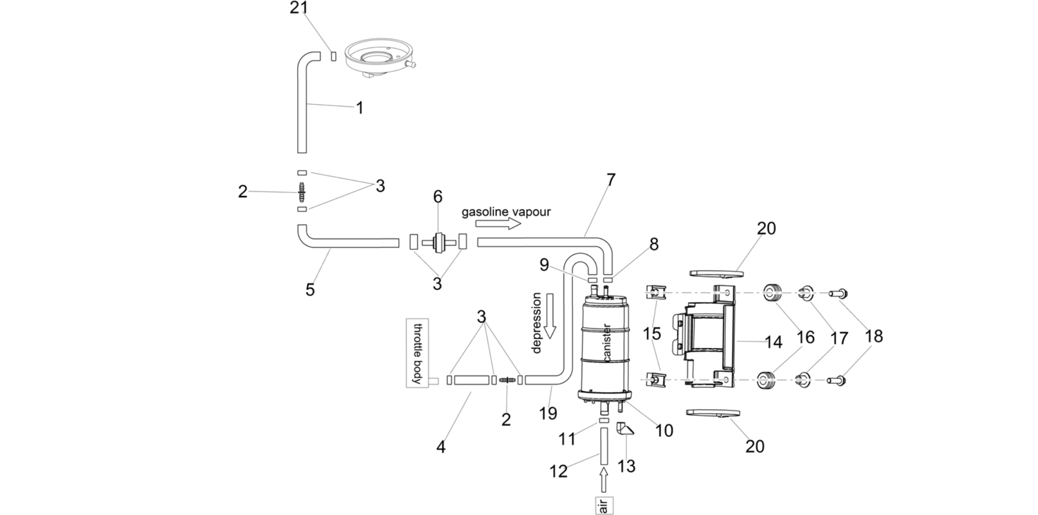 Fuel vapour recover system