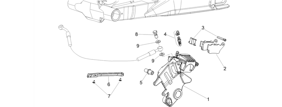 Rear brake caliper