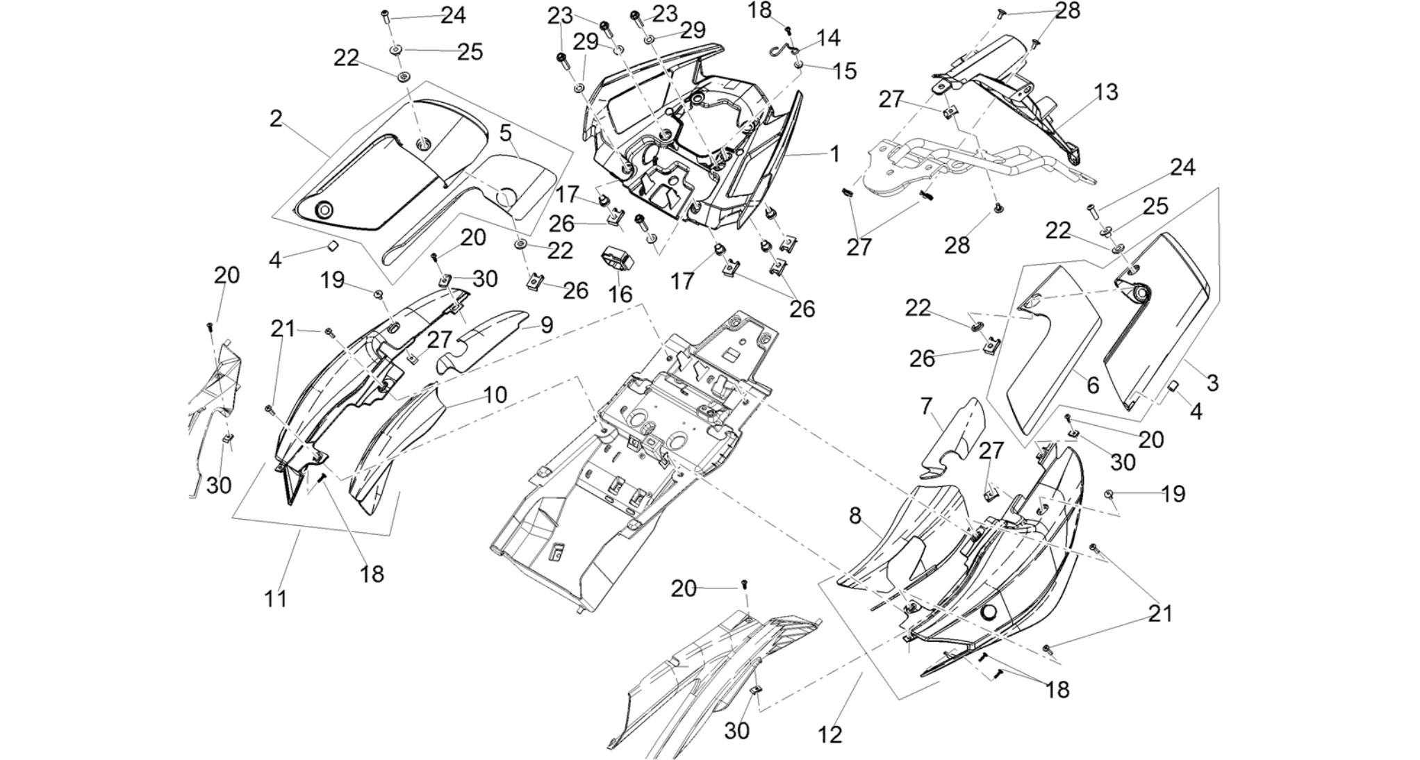 Rear body