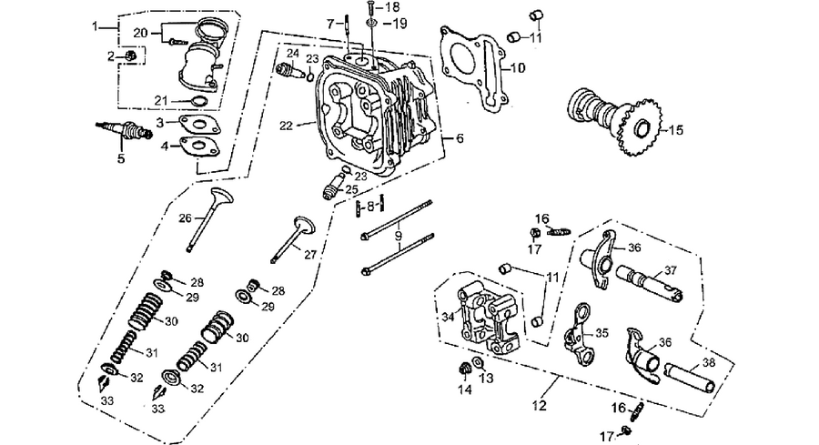 Cylinder head assy.