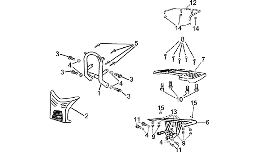 Fr/rear parcel rack-Fr/prot.HP