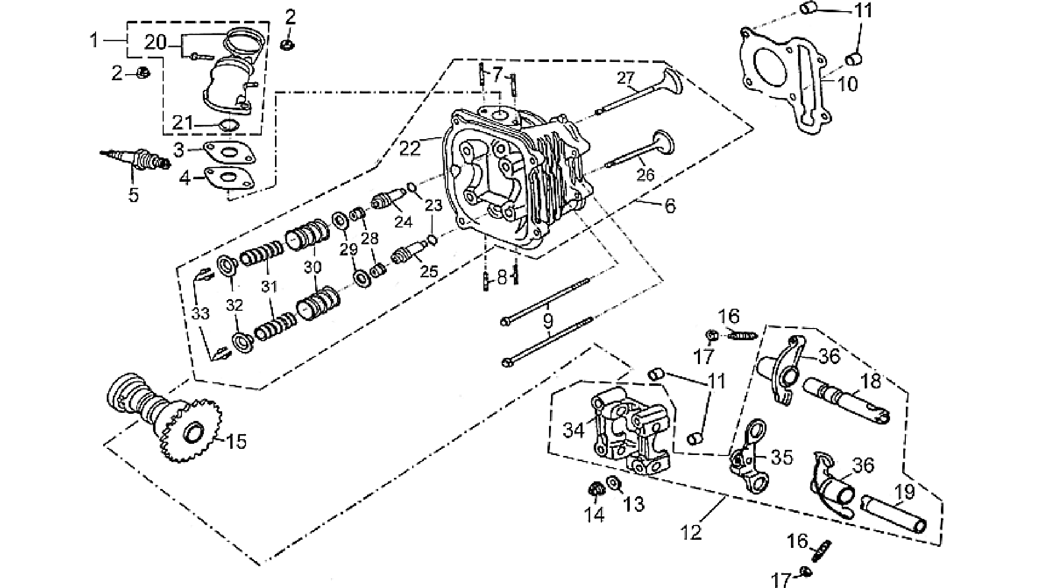 Cylinder head assy.