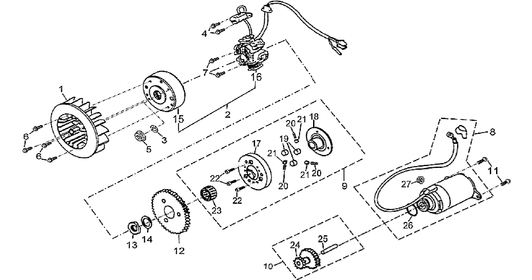 Flywheel-Syarter motor