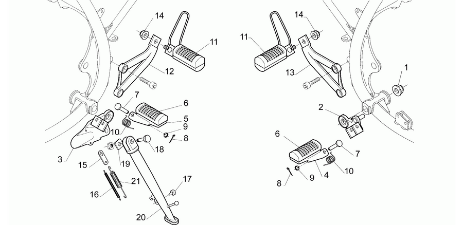 Lateral stand - Foot rests