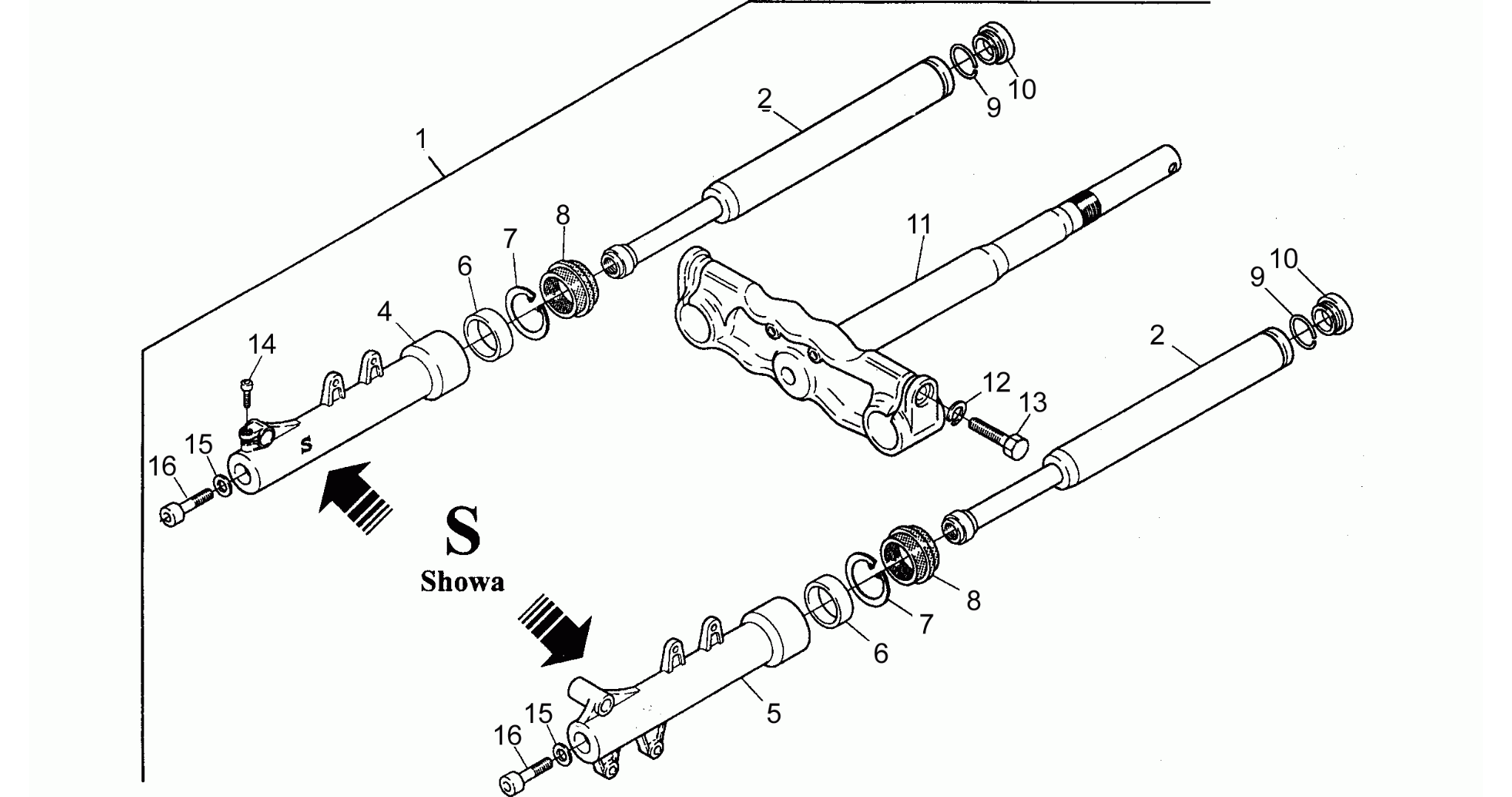 Front fork Showa