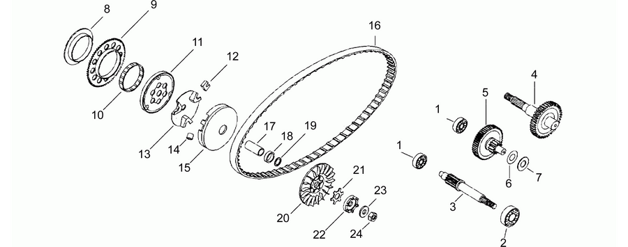 Half-pulley assy., driving