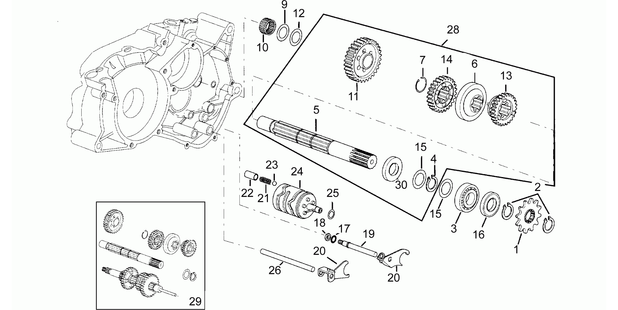 Driven shaft