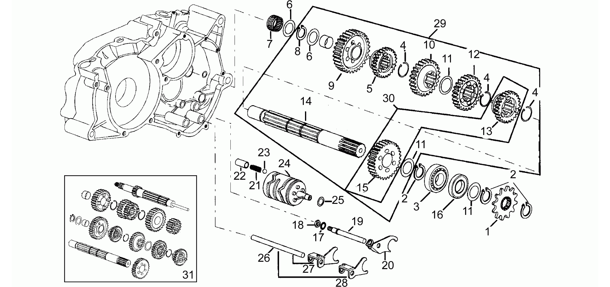 Driven shaft - 6 GEARS