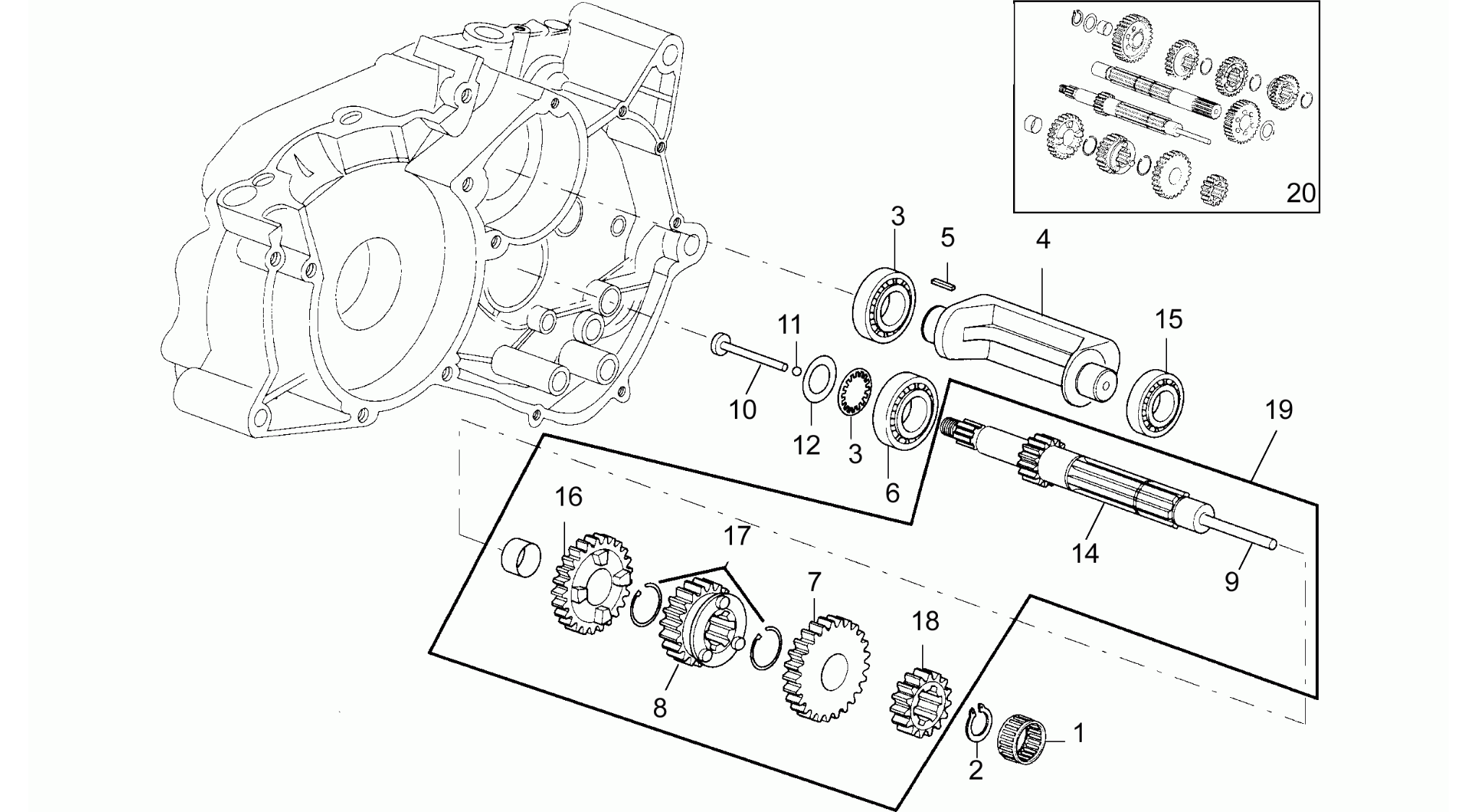 Primary gear shaft 5 Speed