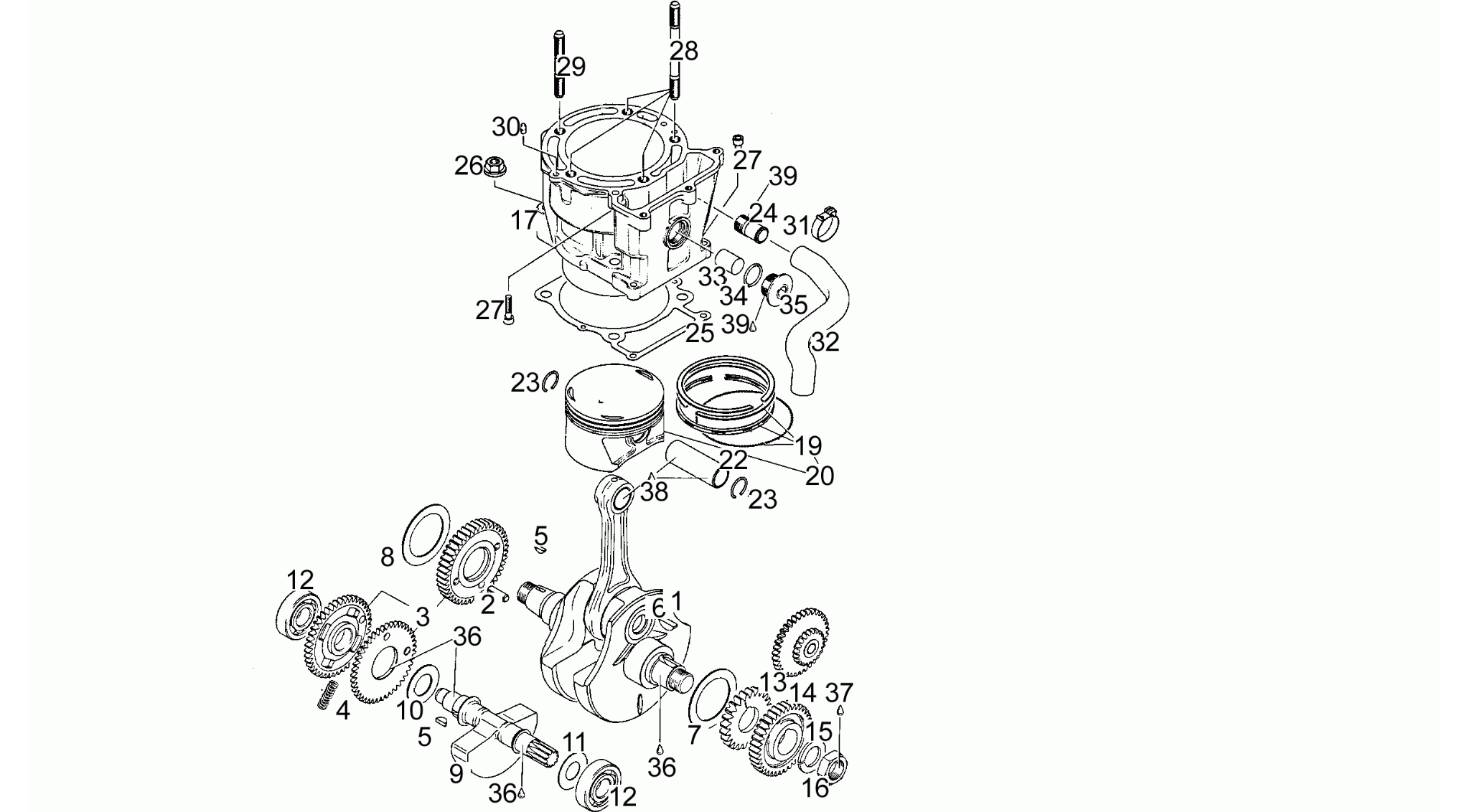 Drive shaft - Cylinder - Piston T