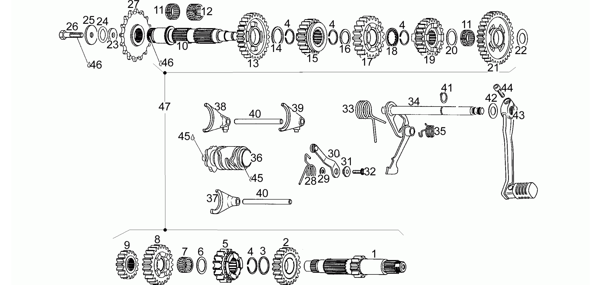 Gear box N>S