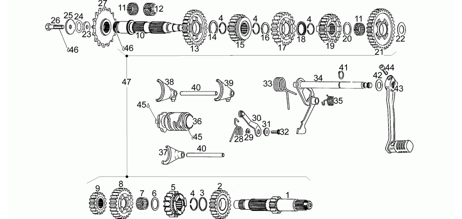 Gear box N>S