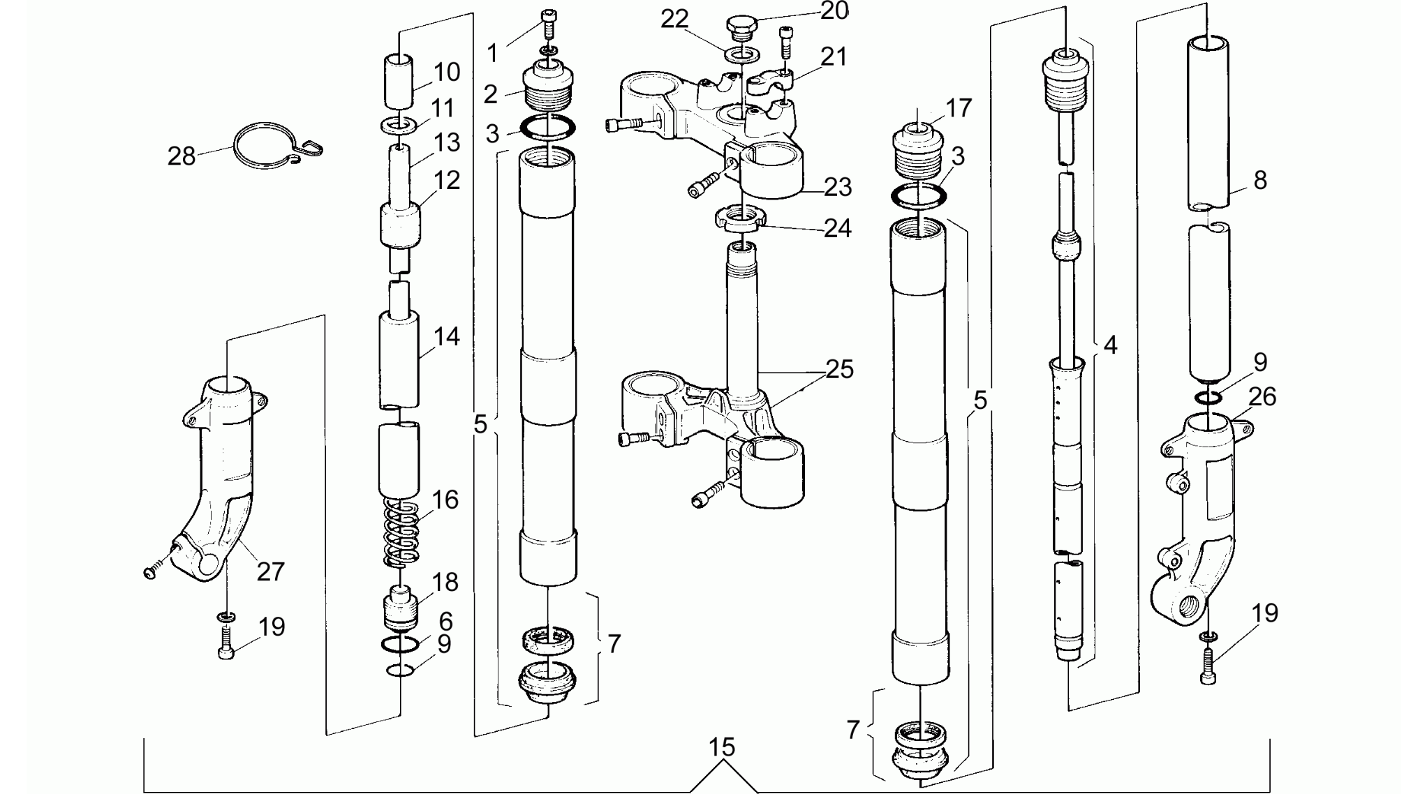 Front fork L/M/N/P