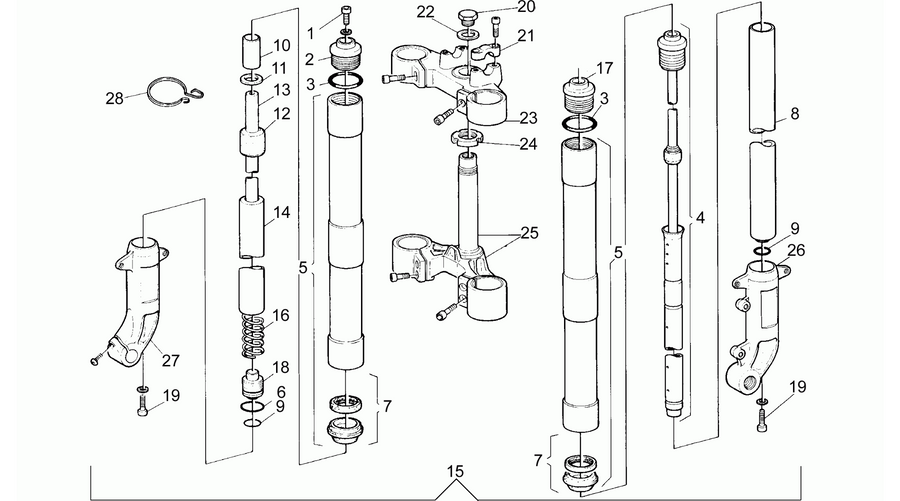 Front fork L/M/N/P