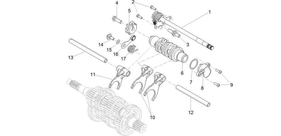 Gear box / Selector / Shift cam