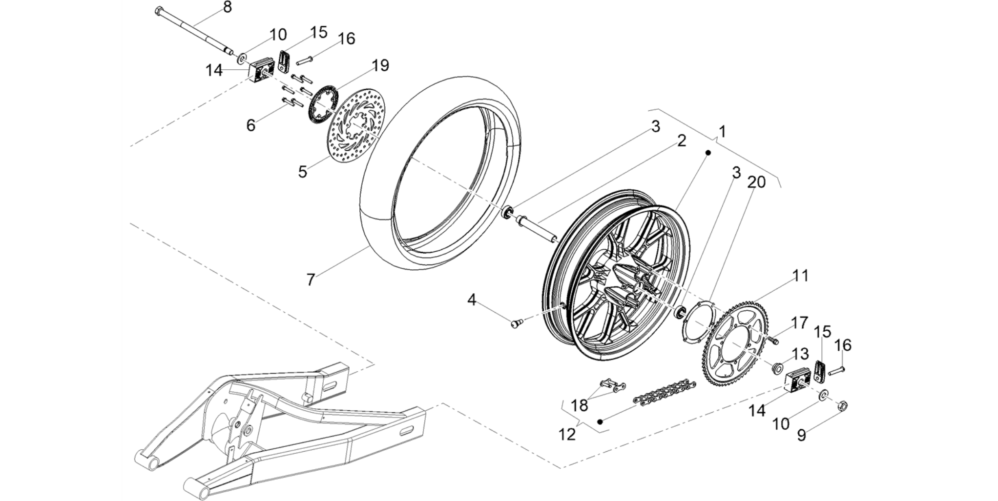 Rear wheel